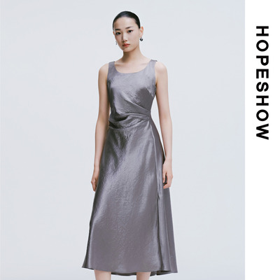 HOPESHOW红袖连衣裙89225091605