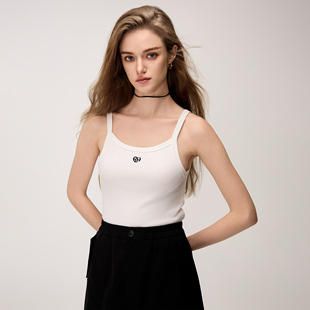 内搭短款 Basic 修身 百家好字母刺绣吊带背心女 B0013A53042 House