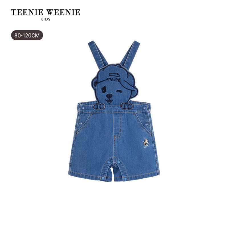 TeenieWeenie Kids小熊童装 男宝宝 牛仔背带短裤