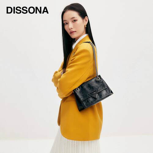 DISSONA迪桑娜GEO符号单肩包腋下包链条包豆腐小方包女包8233015301
