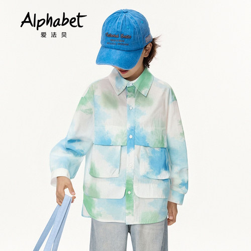 Alphabet爱法贝童装秋季男童长袖衬衫193Q531