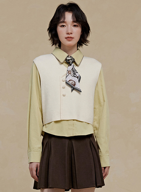 pit复古法式高级感宽松显瘦衬衫女冬季2024冬气质上衣-109D440689