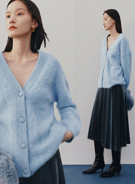 MM麦檬秋冬蓝色毛衣女5DA131641