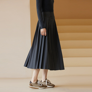 哈齿小姐 优雅百变工作日半身裙重工可拆卸百褶裙多穿通勤直筒裙
