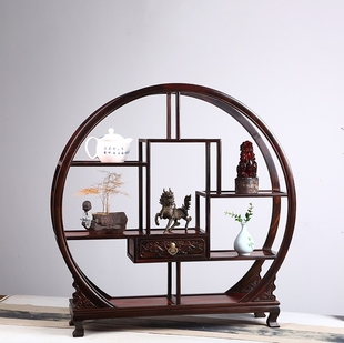 红木家具酸枝木博古架摆件隔断实木中式古董架客厅多宝阁玄关柜