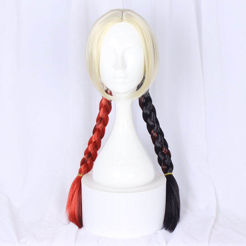 自杀小队2 x特遣队全员集结 小丑女哈莉奎茵 渐变cosplay假发