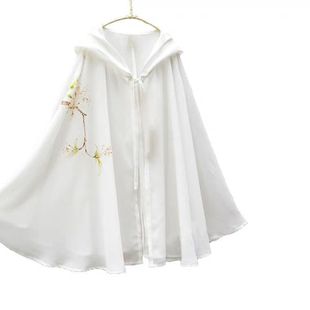 披风女夏短款 古风外套中国风雪纺防晒衣复古外出披肩斗篷汉服女