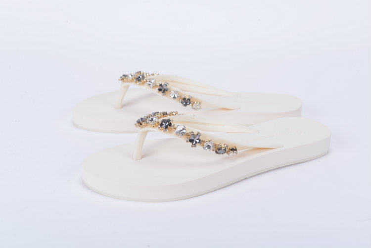 activate water水晶花系列时尚夹脚防滑水晶石人字拖