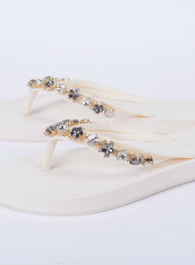 Activate Water水晶花系列时尚夹脚防滑水晶石人字拖