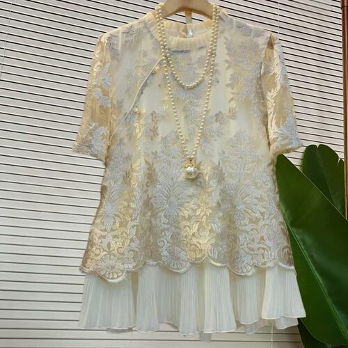 夏季新款轻奢风重工提花雪