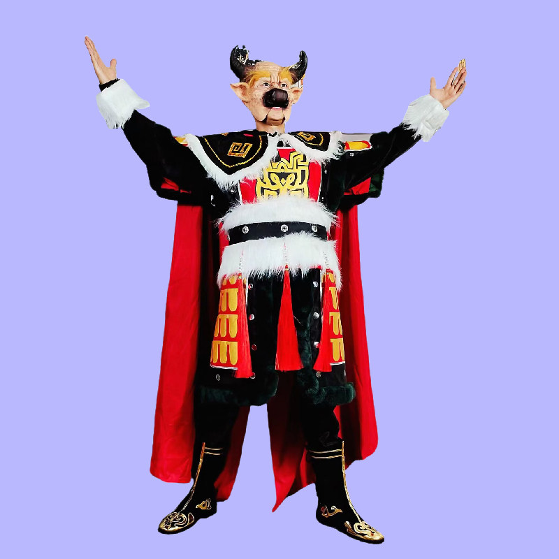 86版牛魔王演出服装全套成人直播道具面具牛年西游记舞台表演服饰