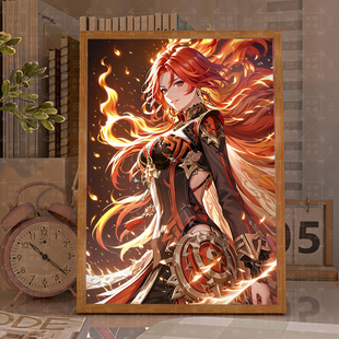 圆肾火神玛薇卡周边灯光画手办摆件生日礼物镜子吧唧立牌小夜灯