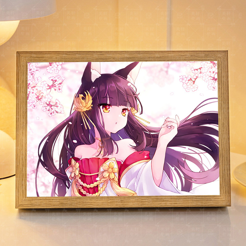 碧蓝航线长门周边灯光画小夜灯蓝牙音箱音响手办摆件镜子相框装饰