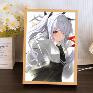 蔚蓝档案银镜伊织周边灯光画蓝牙音箱音响手办摆件镜子装饰小夜灯