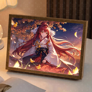 龙族灯光画上杉绘梨衣小夜灯动漫二次元周边手办摆件相框装饰画