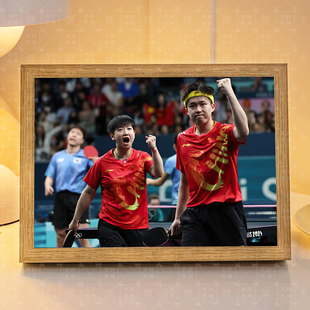 孙颖莎王楚钦周边灯光画莎头手办兵乓球明星摆件礼物小夜灯装饰画
