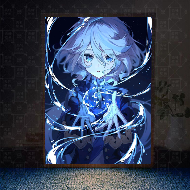 芙宁娜周边灯光画圆肾水神手办谷子电竞房间送朋友生日礼物小夜灯