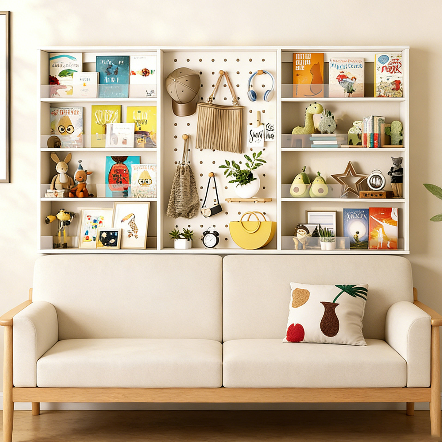 洞洞板置物架壁挂式入户玄关墙上挂板展示架桌面置物收纳架造型墙,收纳整理,收纳洞洞板,淘宝优惠券,粉丝福利购,淘宝优惠卷
