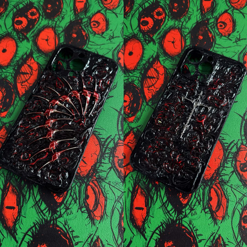 适用iPhone17promax重口16p手机壳暗黑哥特15pro手工14全包人气13