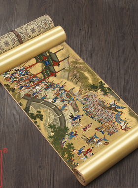 明代宫廷画 出警入跸图  原版真迹复刻长卷古画中国古代名画收藏