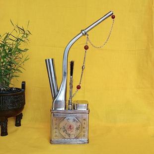 纯铜水过滤烟斗白铜高档精美甘字齐字拍水烟袋锅烟壶烟嘴送爷爷