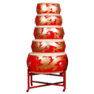 大鼓牛皮鼓中国红龙鼓成人锣鼓儿童扁鼓舞蹈鼓教学专用打节奏堂鼓