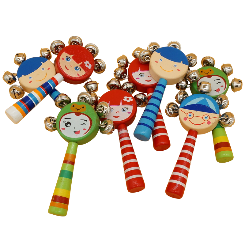 奥尔夫乐器婴幼儿园串铃木质手铃摇铃儿童音乐玩具打击鼓乐器组合