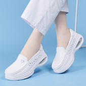 软底透气不累脚防滑平底厚底增高加绒加厚工作棉鞋 护士鞋 女秋冬季