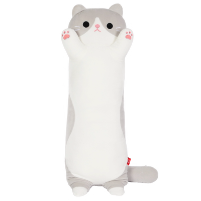 猫咪抱枕睡觉女生夹腿长条