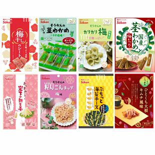 日本直邮Sokan脆李子梅片裙带菜生姜丝泡菜萝卜红薯健康小吃零食