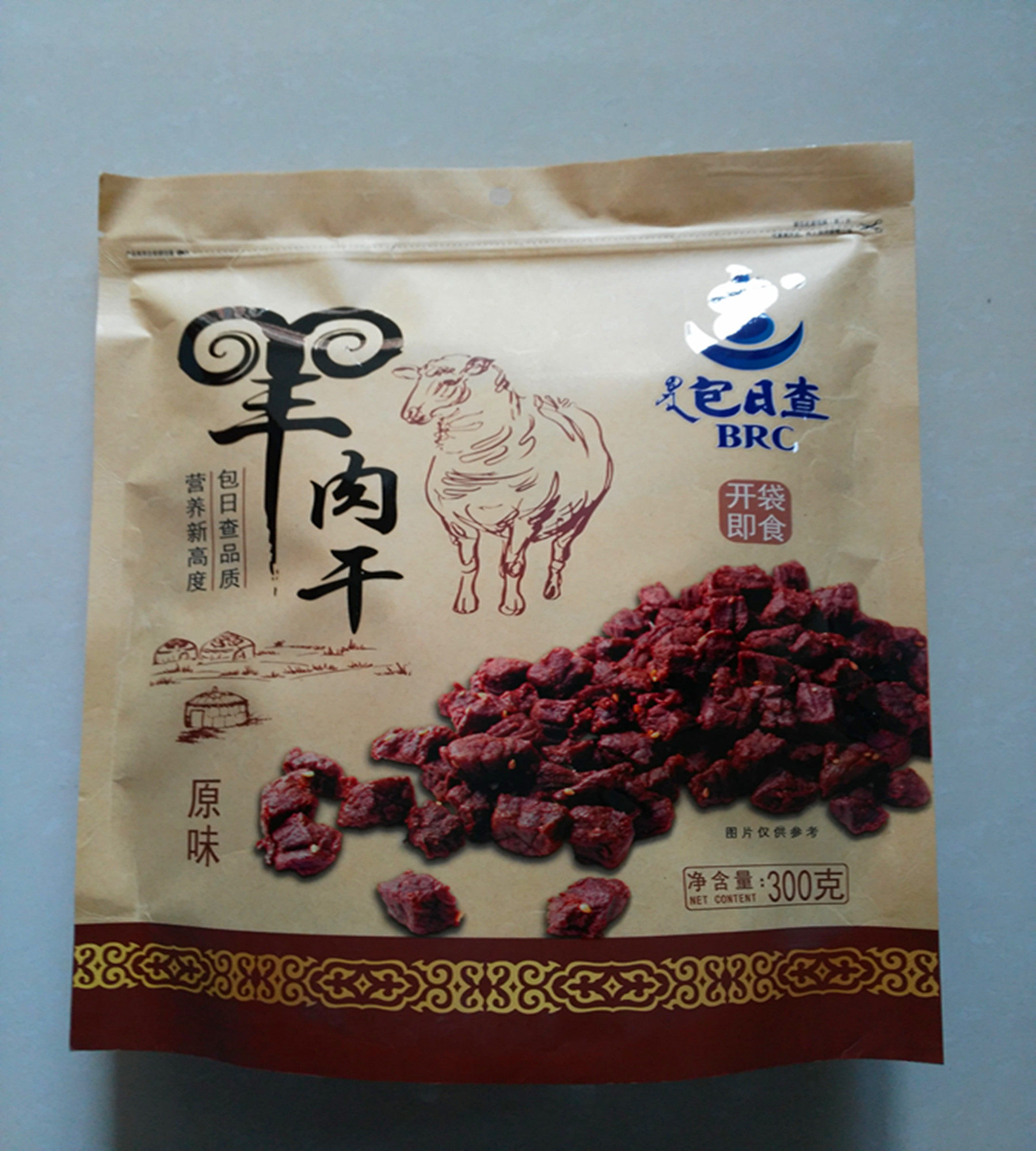 内蒙特产 包日查 羊肉干 半干 300克 包邮