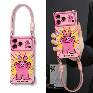 适用苹果17promax手机壳17pro新款 14p新年保护套 iPhone17带挂绳iPhone16软硅胶16pro手提15防摔15p四角14女款