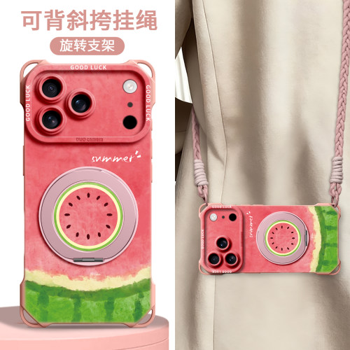 适用苹果全型号手机壳新款带挂绳