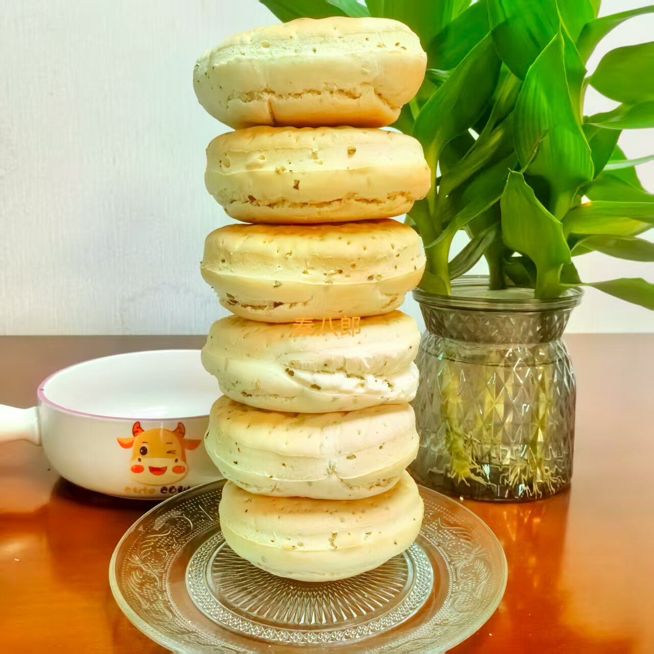 12个小锅盔花椒锅盔硬面坨坨馍压缩饼发面即食汉堡型饼蒲城特产馍