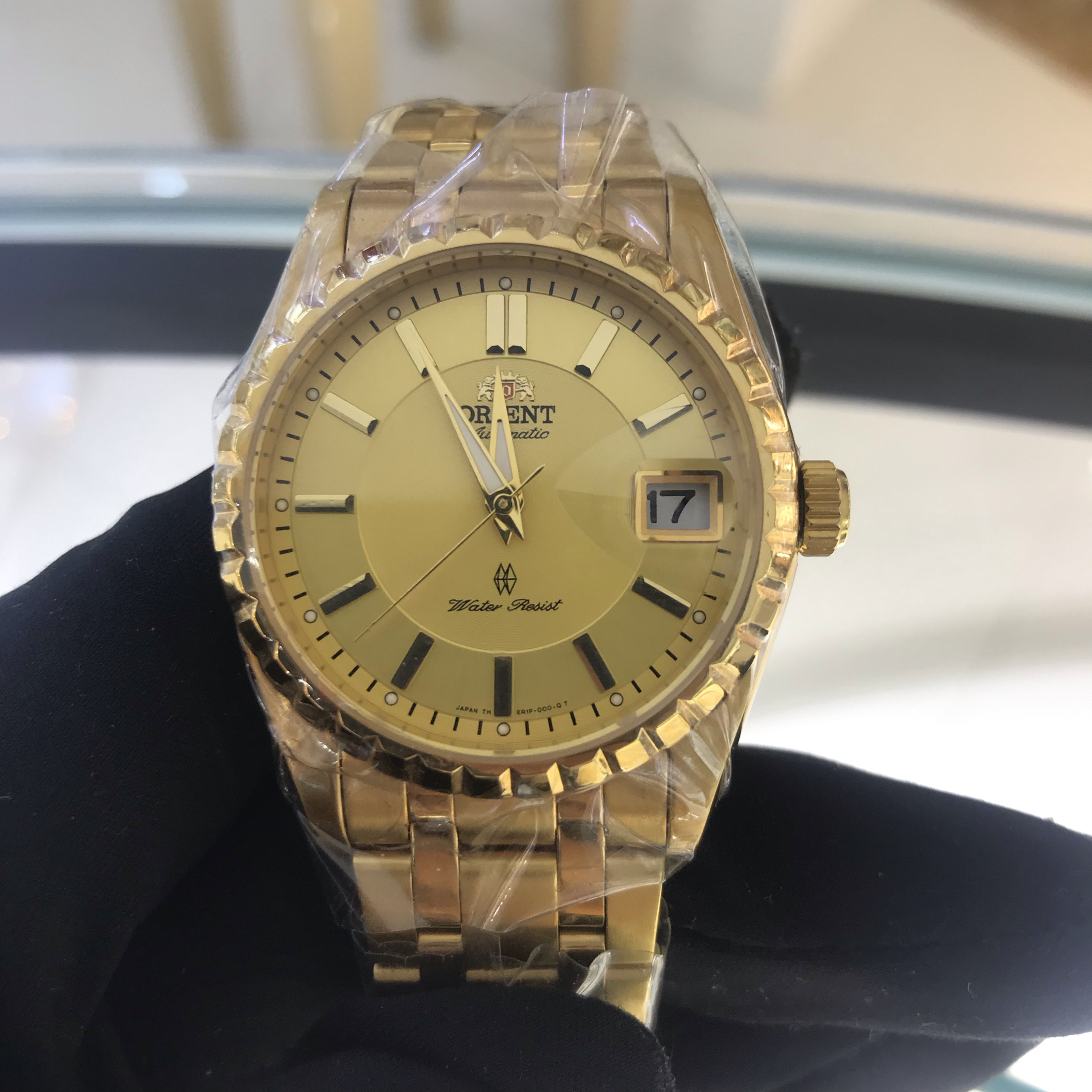 东方双狮表全自动机械表正品男表时尚简约防水夜光SER1P005金色