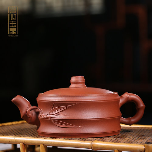 一心玉壶 宜兴红泥紫砂壶茶具竹节壶杯壶套装纯手工礼盒 - 封面