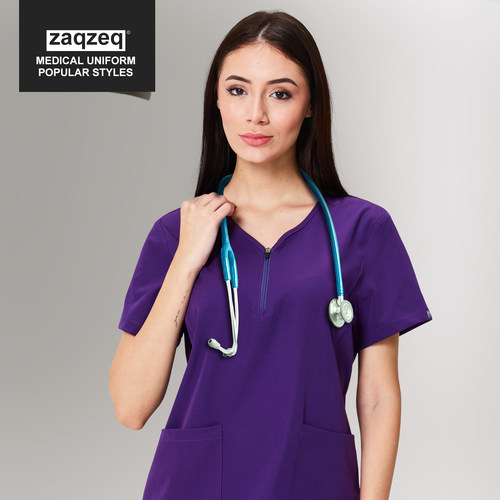 檀赫女高端弹力短袖手术服