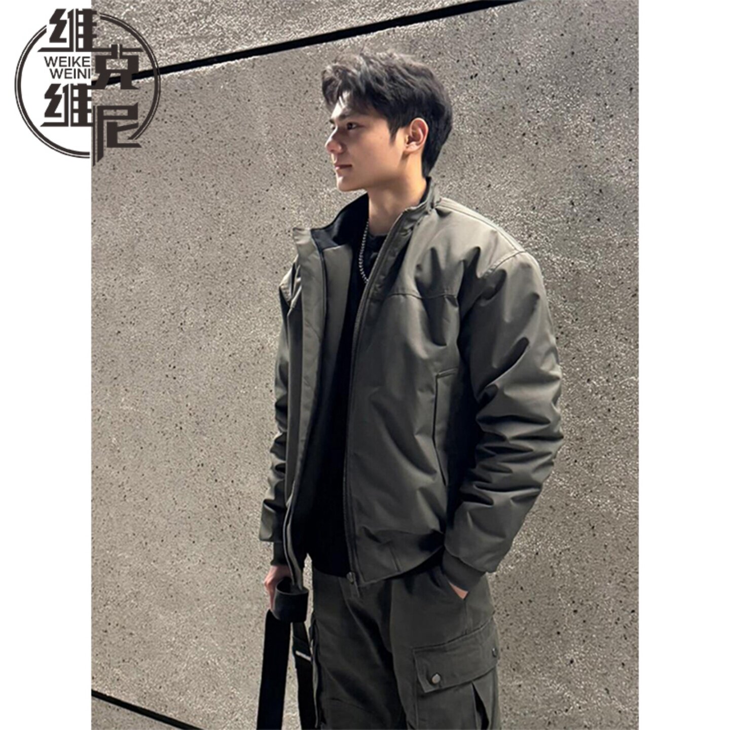 飞行员夹克男士秋冬新款美式潮牌休闲帅气工装外套加棉加厚棒球服