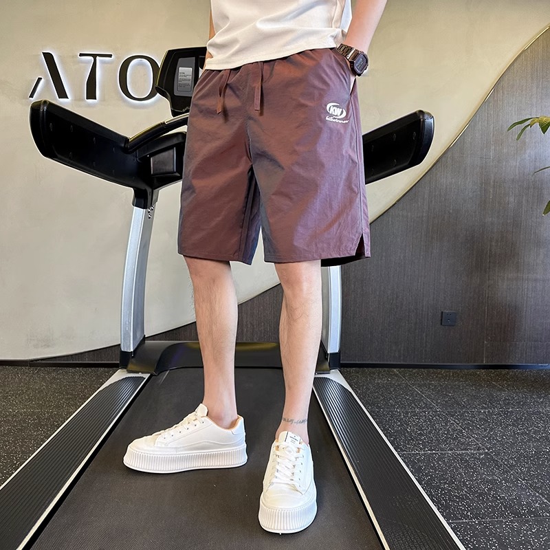 运动短裤男士2025年夏季新款潮牌痞帅休闲宽松冰丝薄款外穿五分裤