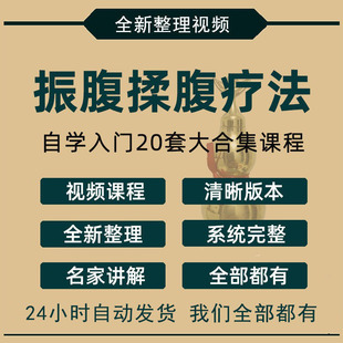U盘中医振腹揉腹疗法视频课程20套大合集零基础自学入门教程优盘
