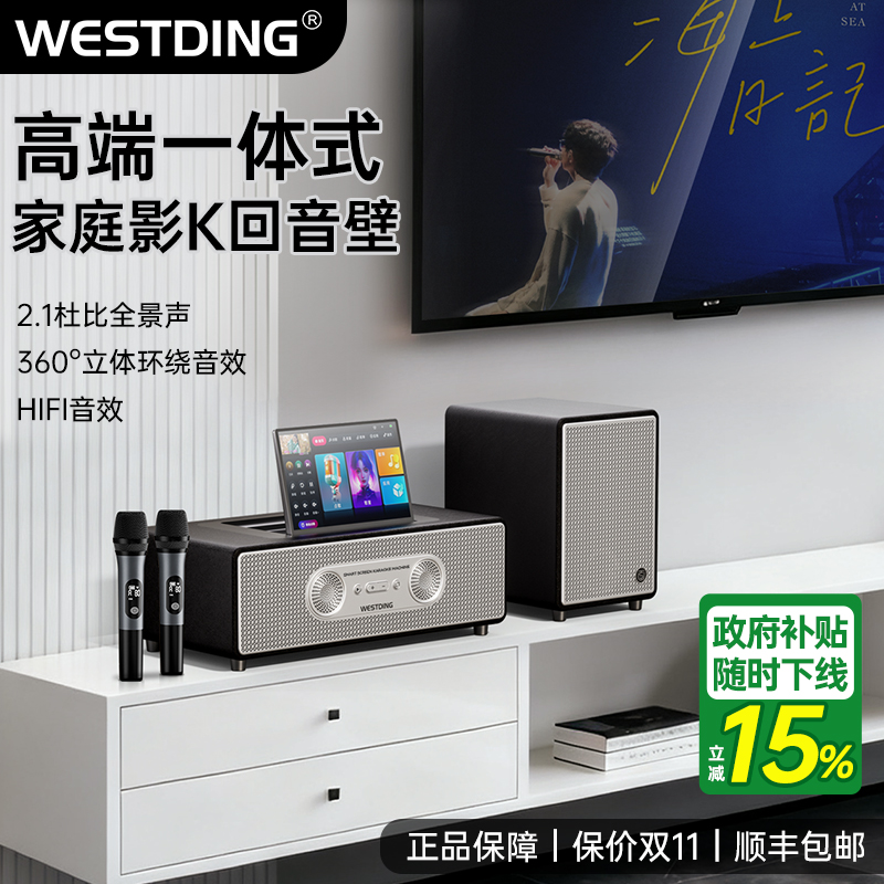 威斯汀家庭KTV套装客厅回音壁电视音响家用唱K歌影院重低音炮音箱