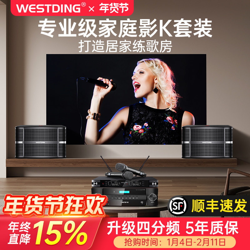 威斯汀A9家庭ktv音响套装卡拉ok家用组合音箱功放k歌会议设备全套