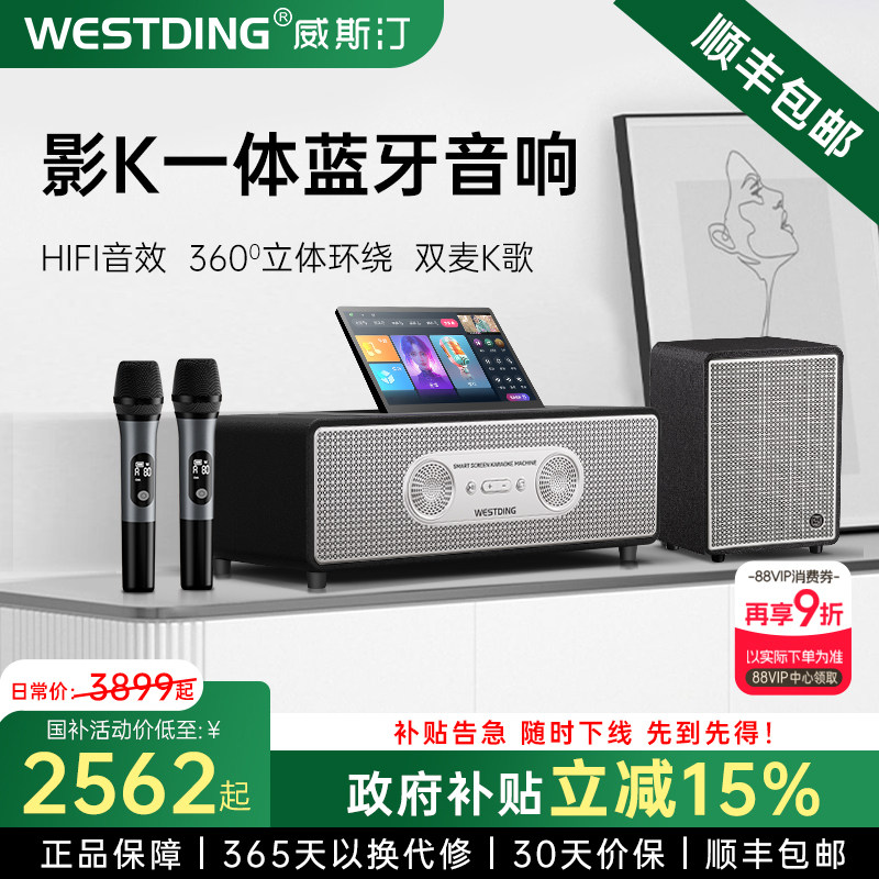 家庭ktv音响套装家用客厅环绕低音炮智能屏蓝牙歌词音箱2025新款