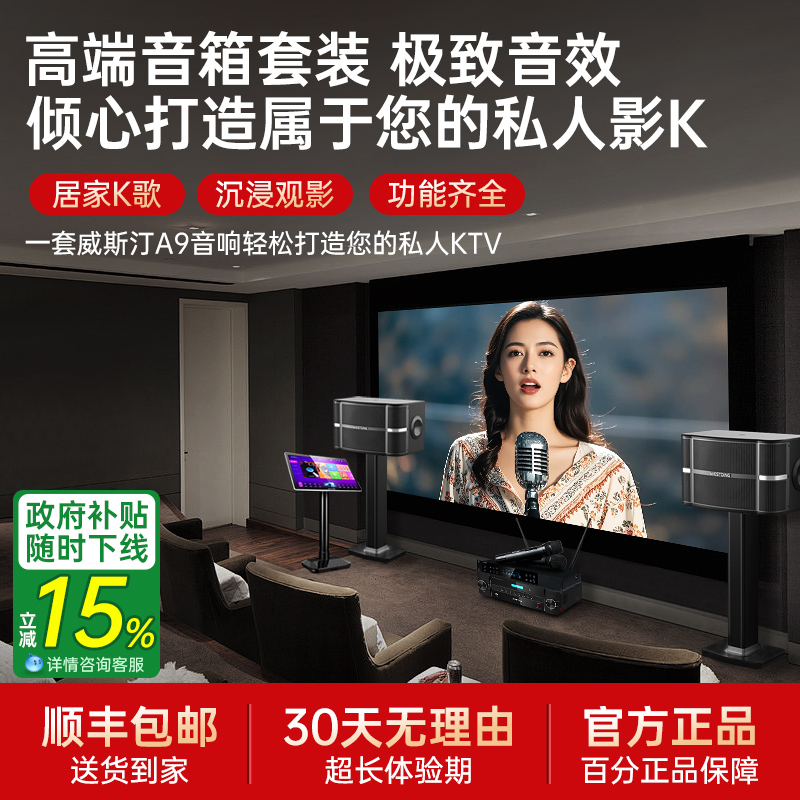 2025新款私人影音ktv音响套装卡拉OK全套音箱组合家用影院点歌机