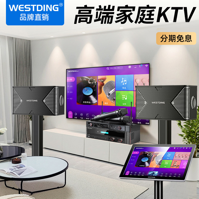 威斯汀117家庭ktv音响套装卡拉ok点歌机全套家用k歌音箱功放设备
