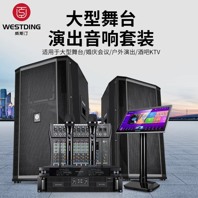 威斯汀专业大功率舞台音响套装酒吧户外婚庆演出HIFI音箱全套设备