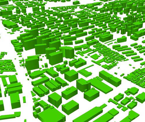 Geojson房屋轮廓建筑物面数据blender三维建模thingjs城市规划