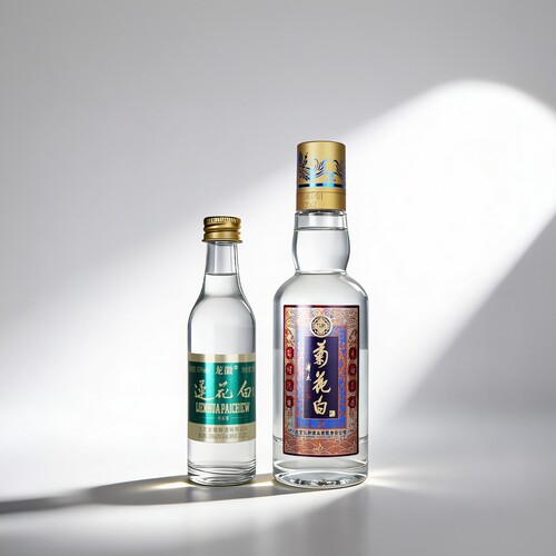 菊花白传承45度100ml加龙徽莲花白43度传承版50ml露酒老北京特产