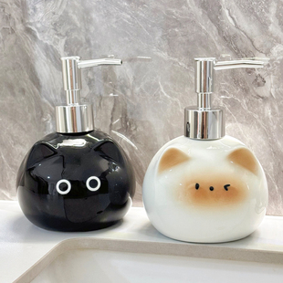 陶瓷猫咪分装瓶起泡器洗手液瓶子打泡器按压瓶洗衣液洗发水洗洁精