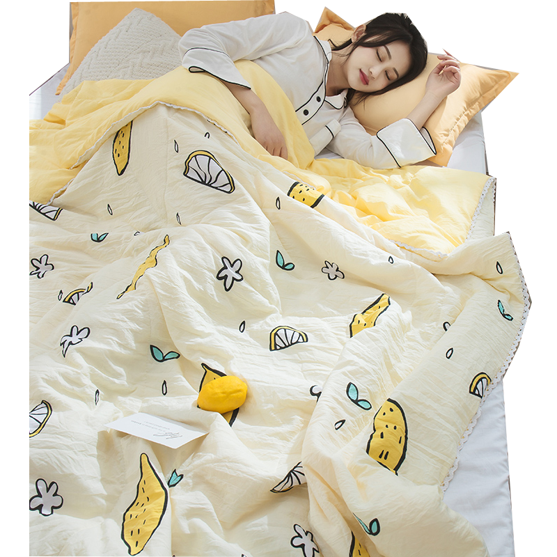 可机洗水洗棉空调被夏凉被双人夏季薄款被子儿童单人春秋夏天夏被